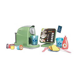 Ігровий набір Кав`ярня LD 6610 A кавомашина касовий апарат звук підсвічування ллється вода, аксесуари капсули з кавою