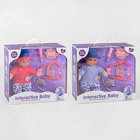 Пупс 1861-9/10 (12) 2 різновиди, м'якоті, каже мама-тато, видає звуки, плаче, сміється, 35 см, 3 аксесуари, функціональний