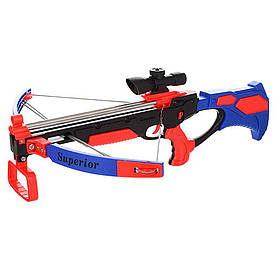 Арбалет детский Crossbow ZY 1908 В прицел, лазер, стрелы-присоски