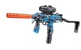 Автомат MP9 аккумулятор прицел глушитель магазин раскладная ручка очки W 001 A