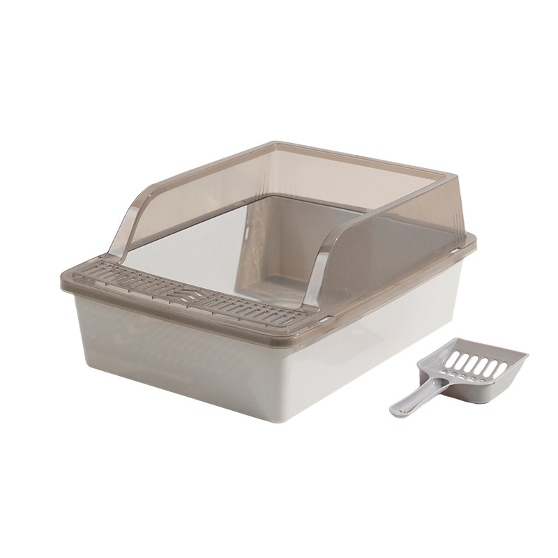 Туалет для кішок із лопаткою Taotaopets 263303 Gray котячий лоток