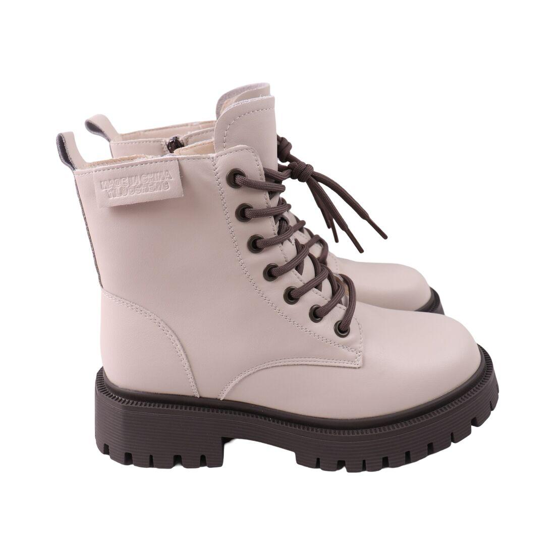 Черевики жіночі K.Lasiya молочні натуральна шкіра, 38, фото 1