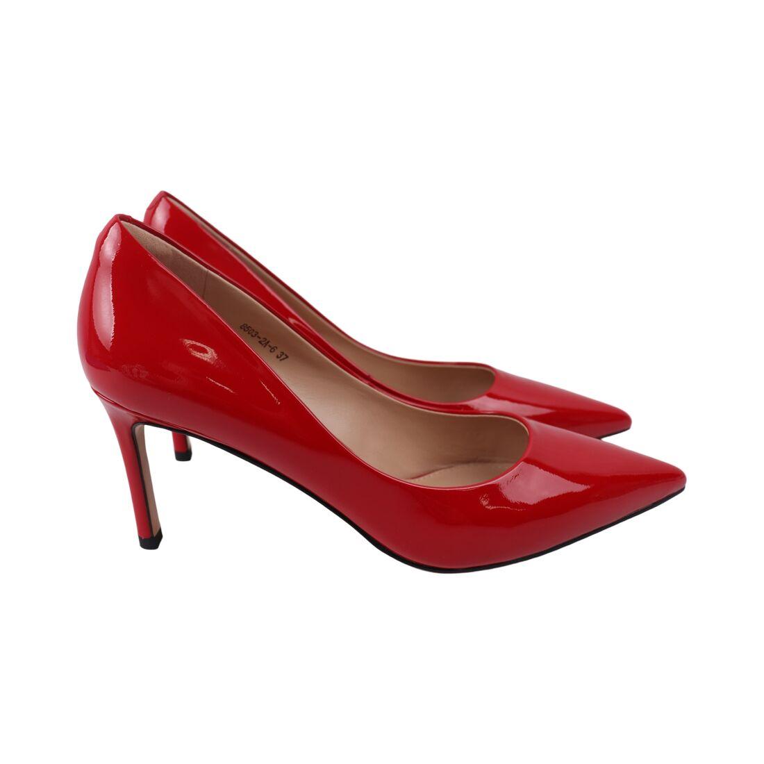 Туфлі жіночі Sufinna червоні натуральна лакована шкіра, 39, фото 1