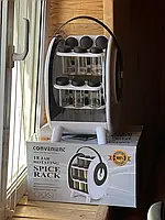 Контейнер для спецій набір приправних банок 18 шт білий скло пластик