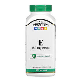 21st Century E 180 mg (400IU) - 250 softgels yY.
