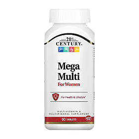21st Century Mega Multi For Women - 90 tabs yY.