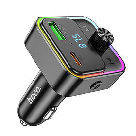 АЗП з FM-модулятором HOCO E81 Fantasy PD30W+QC3.0 car BT FM transmitter Black yY.