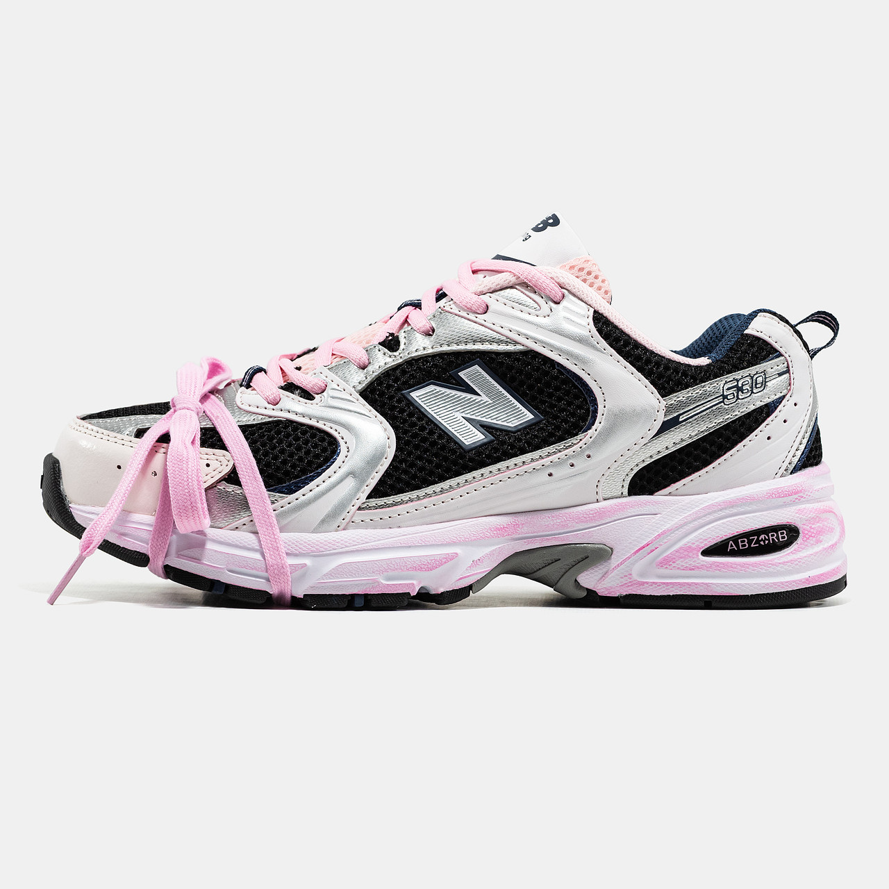 Жіночі кросівки New Balance 530 Custom Silver Blue Pink | Сріблясті/блакитні/рожеві, стильні, комфортні, 36–41