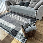 Килимок безворсовий у спальню Chilai Home Капітель срібло