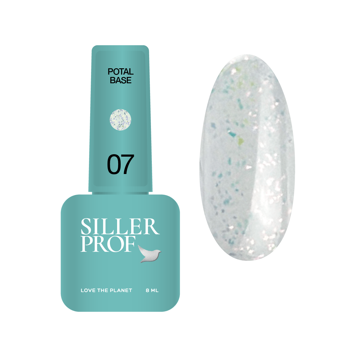 Камуфлююча база з поталлю Siller Base Potal №7, 8 мл, фото 1