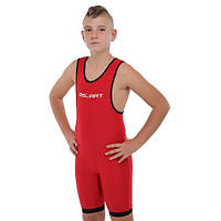 Трико для боротьби та важкої атлетики двостороннє дитяче червоне синє BO-1410 розмір S - Sportmir