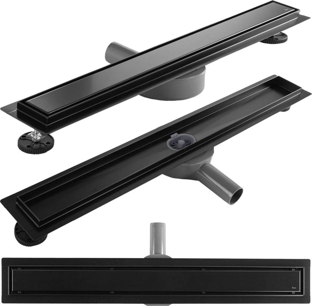 Лінійний злив Rea REA Neox pro Black 80