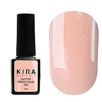 Kira Nails Glitter French Base 002, 6 мл