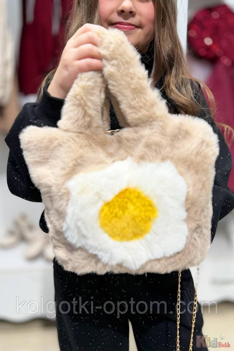 ОПТОМ Сумка бежева зі штучного хутра No name 2125000891545, фото 1