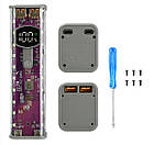 Корпус для Power Bank Т8, 8*18650, 2*USB, 2*Type-C QC+PD з LED-світильником, фото 3