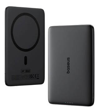 Baseus PicoGo AM41 5000 мА·год 20 Вт Black повербанк з бездротовим і дротовим заряджанням з магнітною фіксацією на телефоні