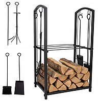 Підставка для дров дровниця з аксесуарами для каміна KІK 5в1