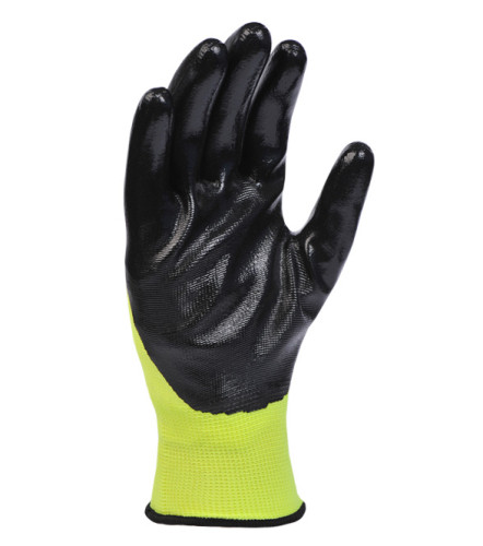 5114 Долоні Рукавички жовто-зелені, нітрилові, р.10, фото 1