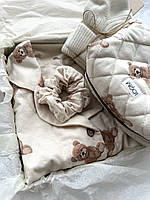 Подарунковий набір для дівчини піжама + косметичка Ведмедики