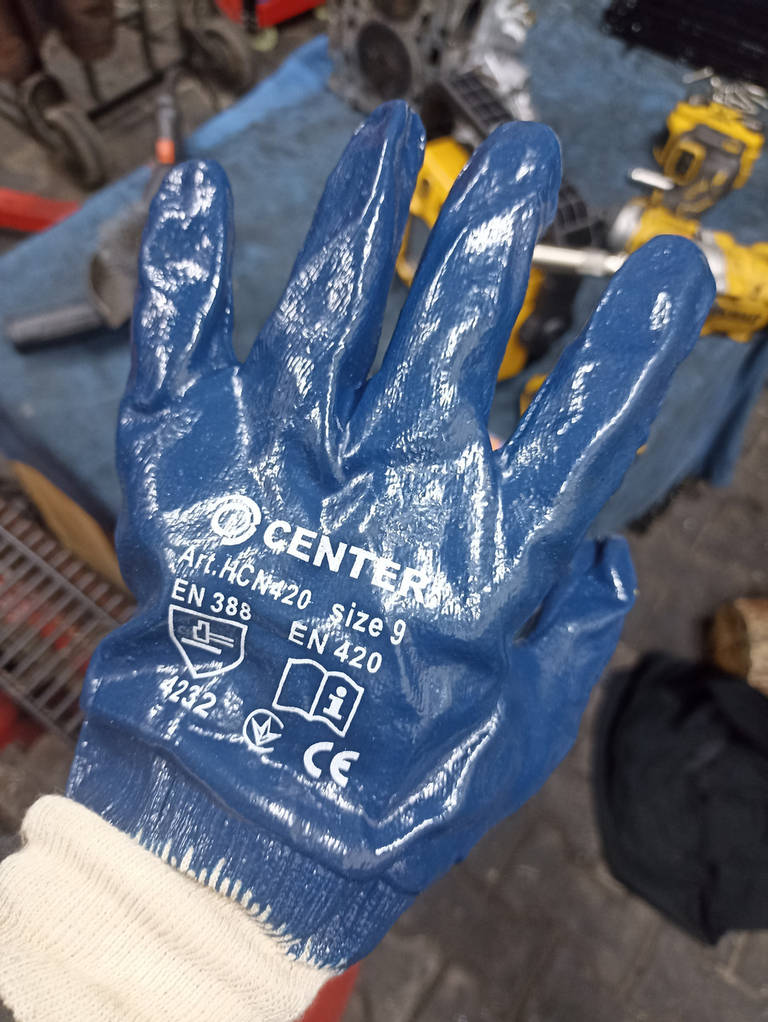 Рукавиці CENTER МБС р.9 (Л),р.10(ХЛ), р.11(ХХЛ) нітрілові з трикотажною манжетою - фото покупців 1