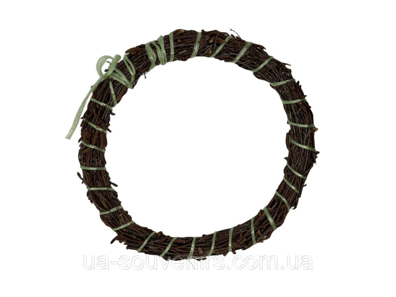 Вінок з березових гілок 23 см. для декору та рукоділля / Заготовки для творчості, фото 1