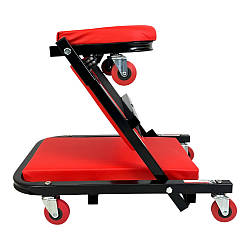 Стілець підкатний для майстерні Helper HP - 1059 40" Z-подібний механічний лежак-трансформер лежак для гаража