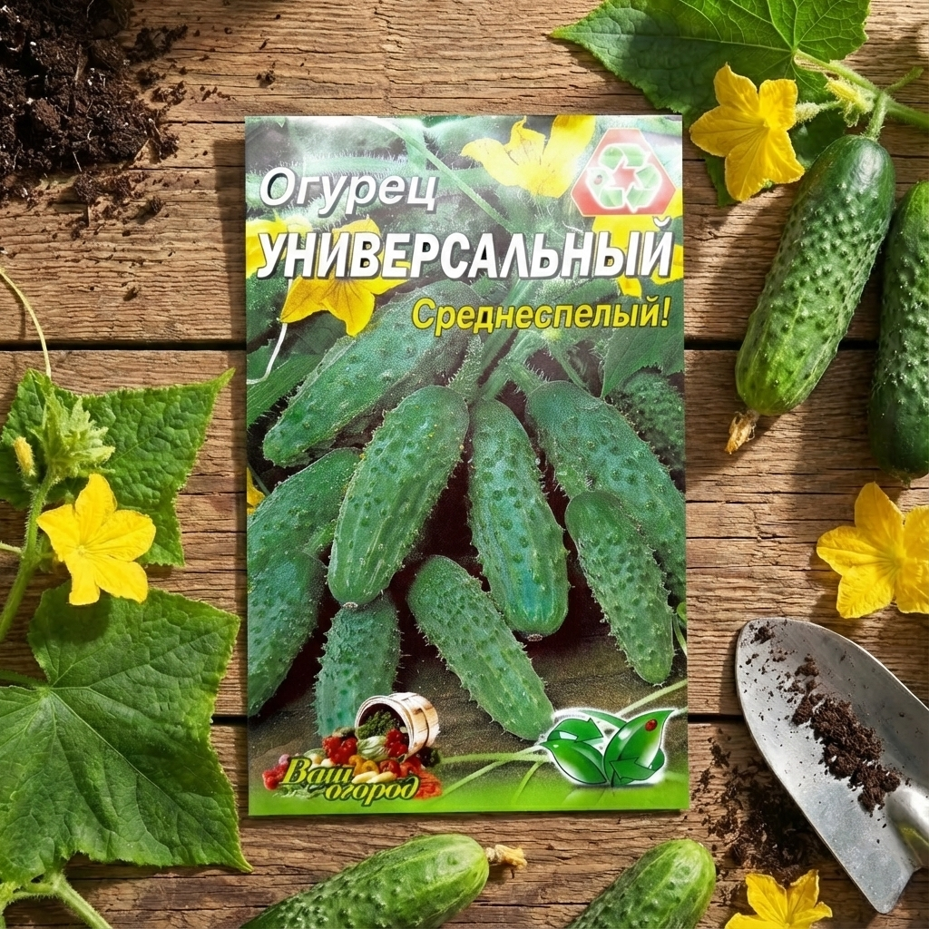 Огірок Універсальний — насіння (2 г) — середньостиглий сорт для салатів і заготовок, фото 1