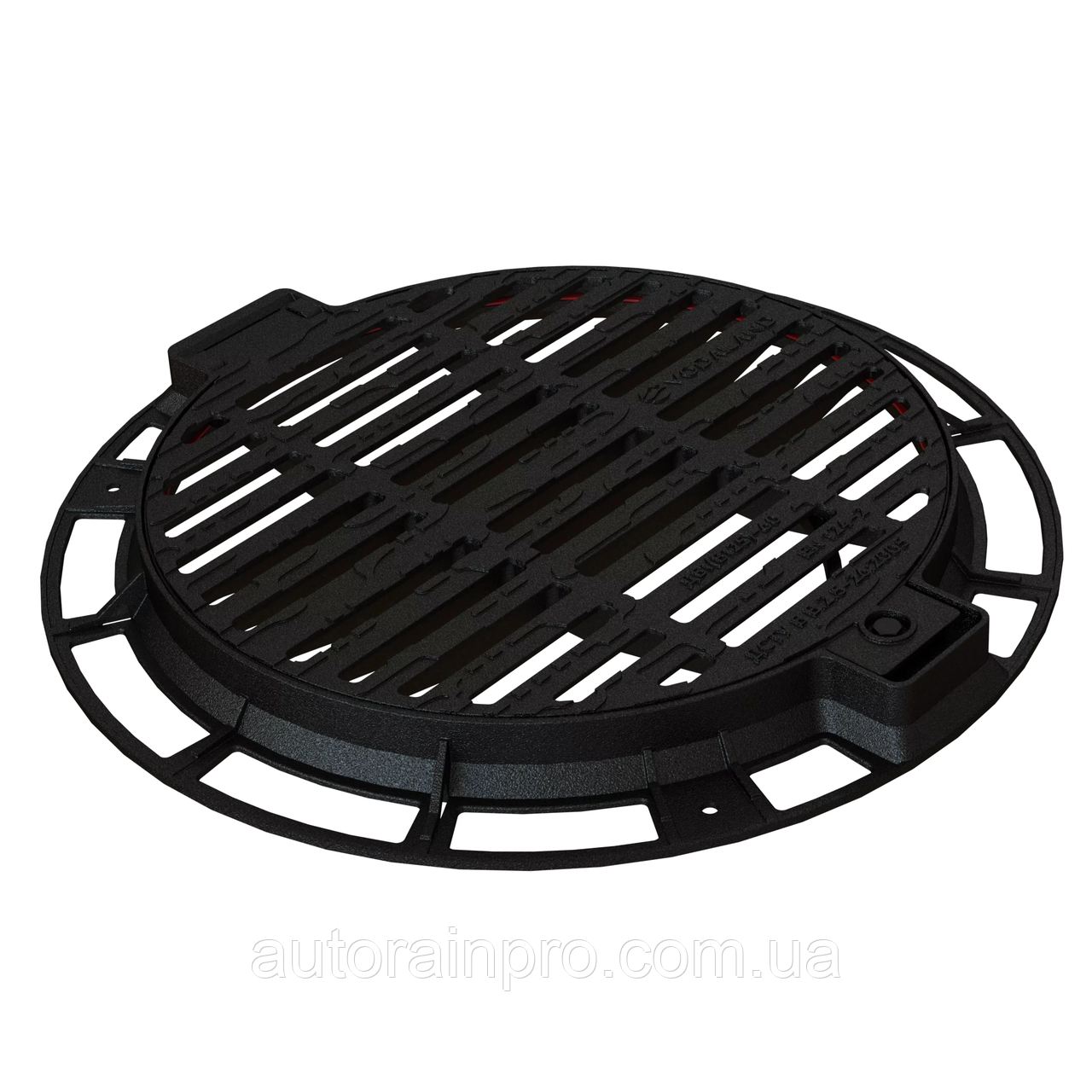 Дощоприймач чавунний D800 DN600 круглий важкий з замком та ущільнючою прокладкою Хвиля С250, фото 1