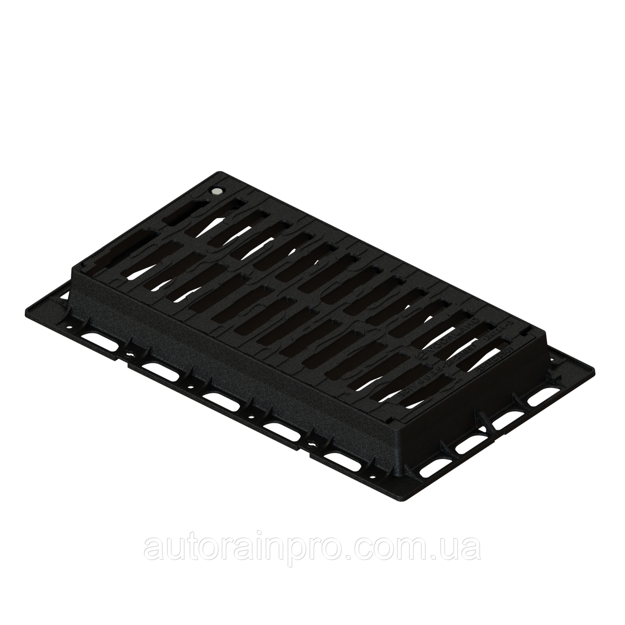 Дощоприймач чавунний 540х940 прямокутний магістральний щілинний з замком Хвиля C250, фото 1