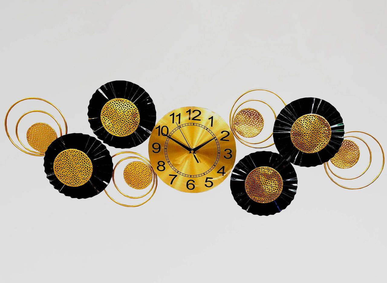 Годинник безшумний (100х35 см) металевий настінний OV-0024, фото 1