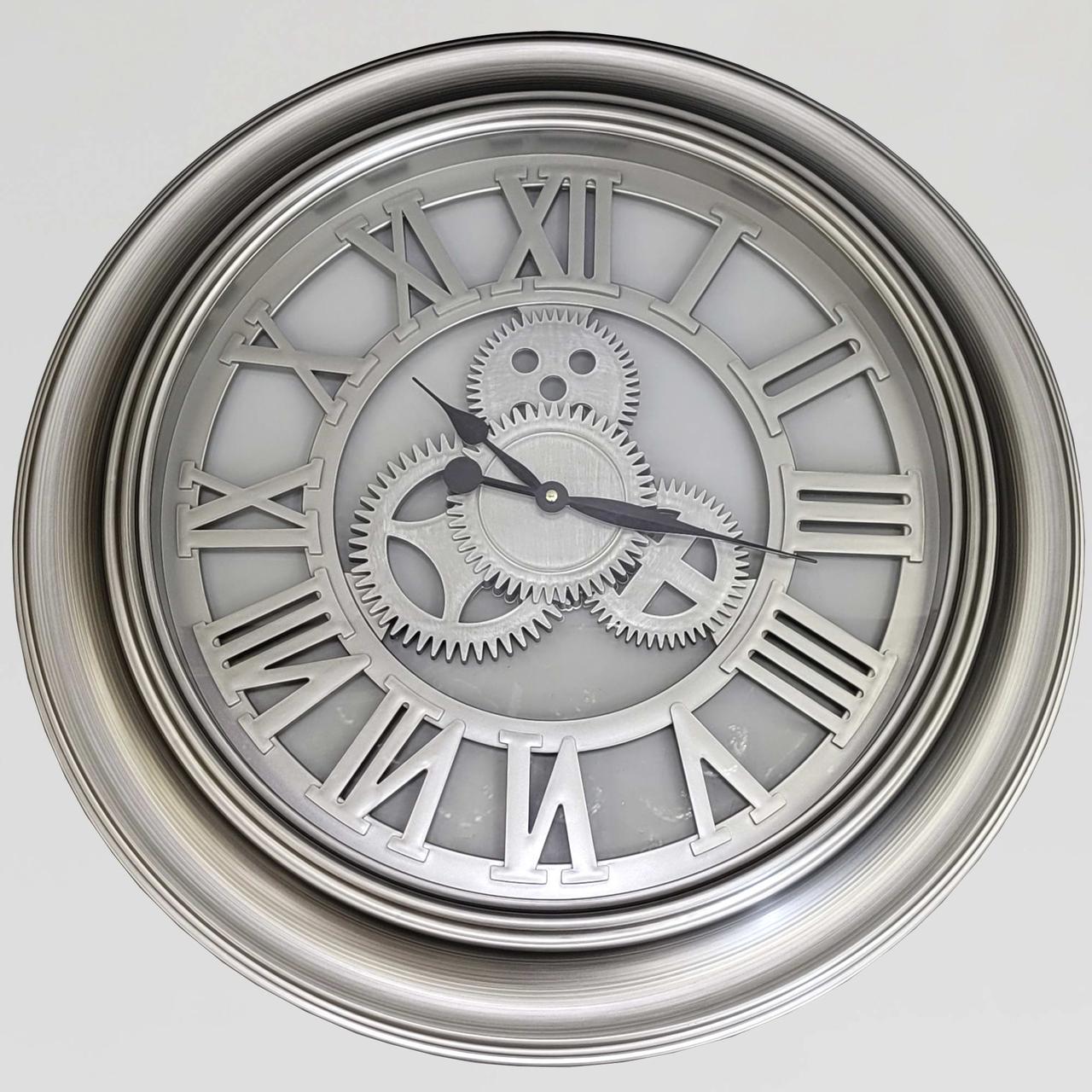 Годинник безшумний (71 см) настінний з відкритим механізмом шестернями колещатками скелетон ретро вінтаж під старину OV-0051, фото 1