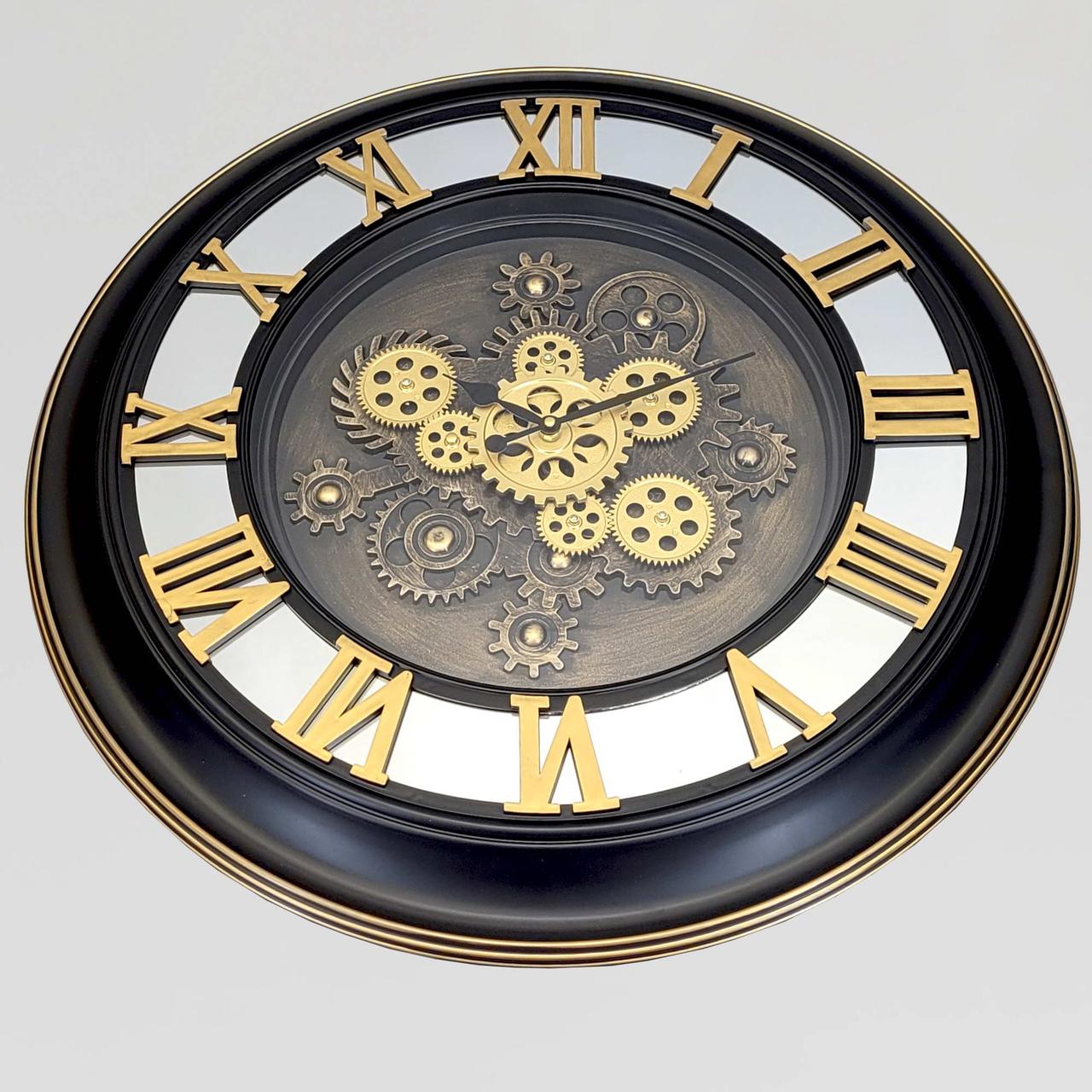 Годинник безшумний (76 см) настінний з відкритим механізмом шестернями колещатками скелетон ретро вінтаж під старину OV-0054, фото 1