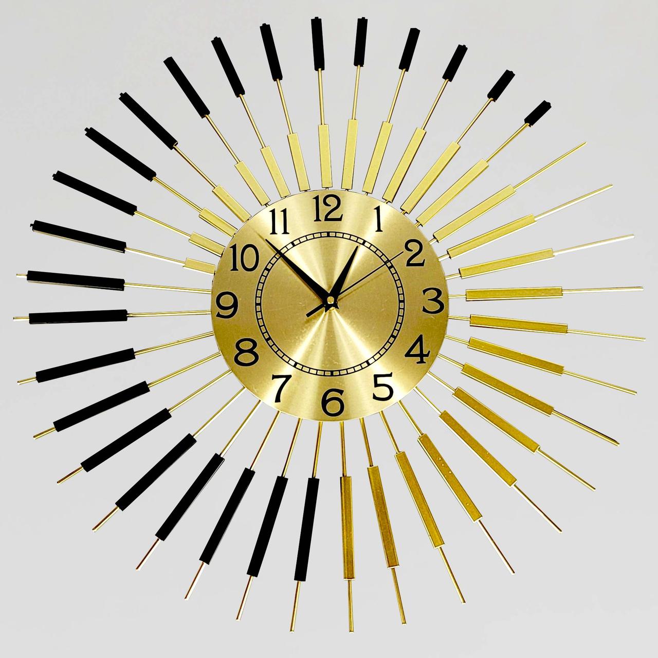 Годинник безшумний (58,5 см) металевий настінний OV-0060, фото 1