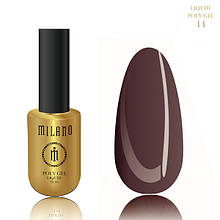 Полігель для нарощування MILANO Liquid PolyGel №14, 15 мл