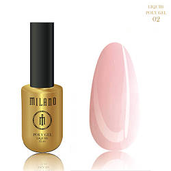 Полігель для нарощування MILANO Liquid PolyGel №02, 15 мл