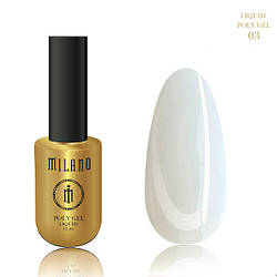 Полігель для нарощування MILANO Liquid PolyGel №03, 15 мл