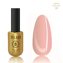 Полігель для нарощування MILANO Liquid PolyGel №10, 15 мл