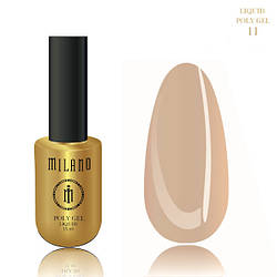Полігель для нарощування MILANO Liquid PolyGel №11, 15 мл