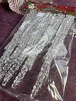 Набір 5 шт бурульок новорічний декор, бурульки, сосульки