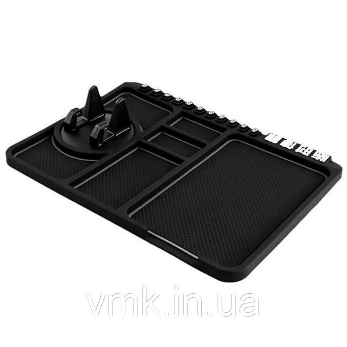 Килимок на торпеду з тримачем смартфона Number Чорний, фото 1