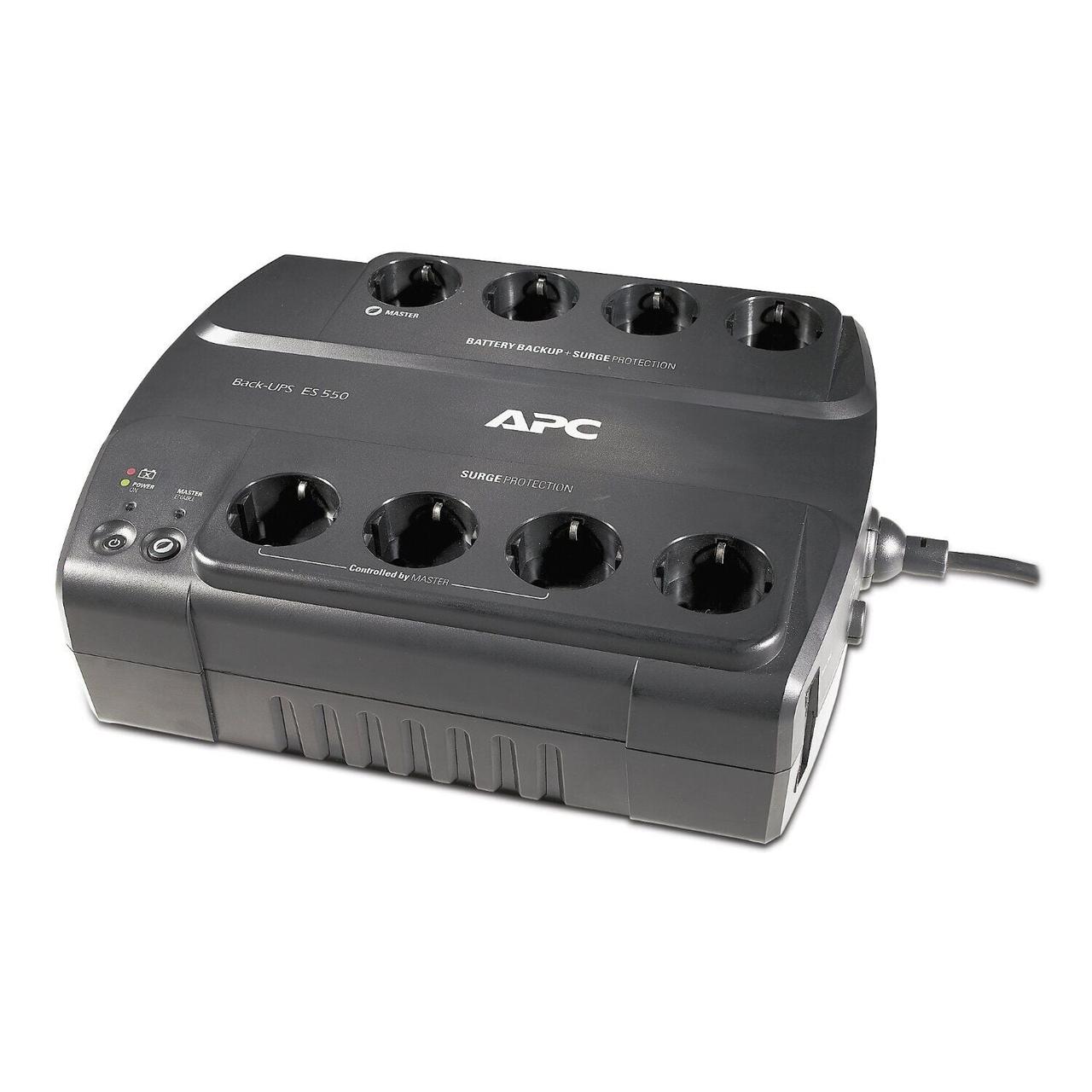 ДБЖ APC Back-UPS ES 550VA (BE550G-RS) / 230 V / 550 V·А / 330W / 8 виходів / RJ-11, RJ-45 / Без АКБ