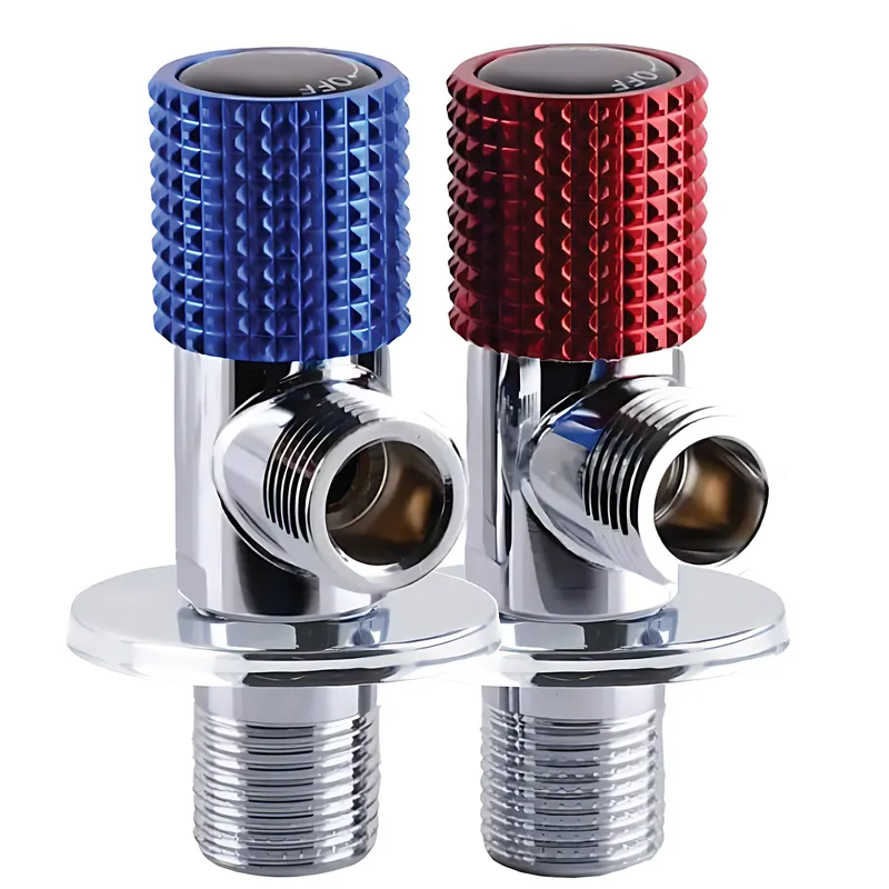 Комплект кранів (пара) для підключення сантехприладів Champion VAL-12-1/2x1/2-TWIN Chrome з нерж. ст.(кол. хром)(CH6568), фото 1