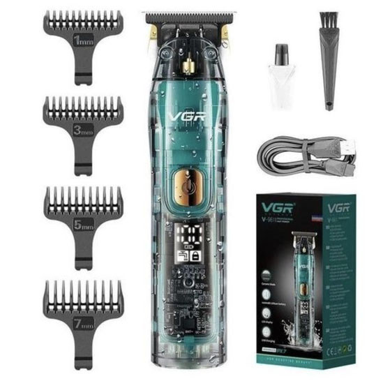 Бездротова чоловіча електрична машинка для стрижки VGR V-961, Тример акумуляторний для волосся та бороди, фото 1