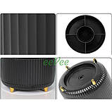 Органайзер підставка для косметики пензлів канцелярії обертовий Чорний (60935), фото 4