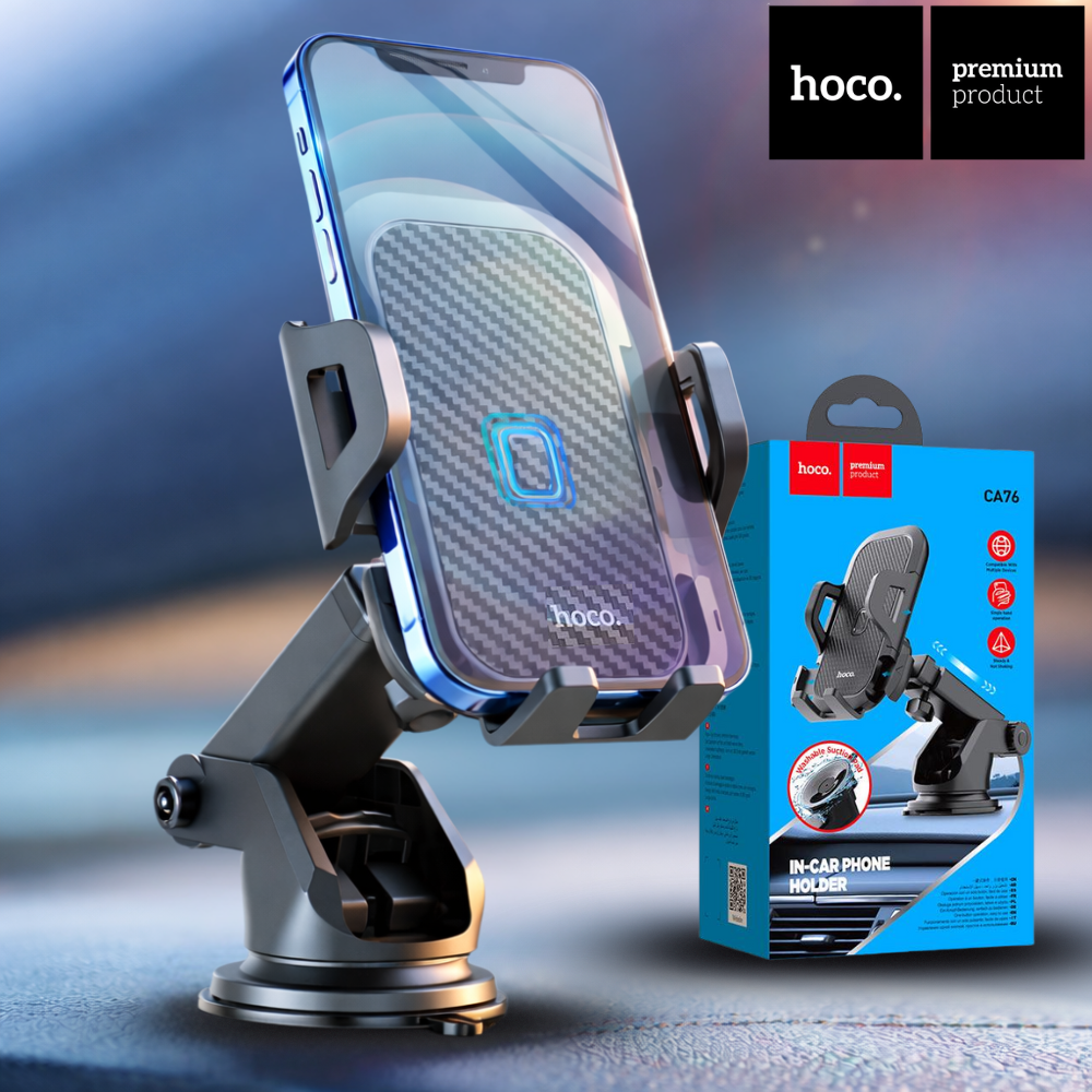 Автотримач для телефонів на присосці на лобове скло або панель тримач для смартфона в машину Hoco, фото 1