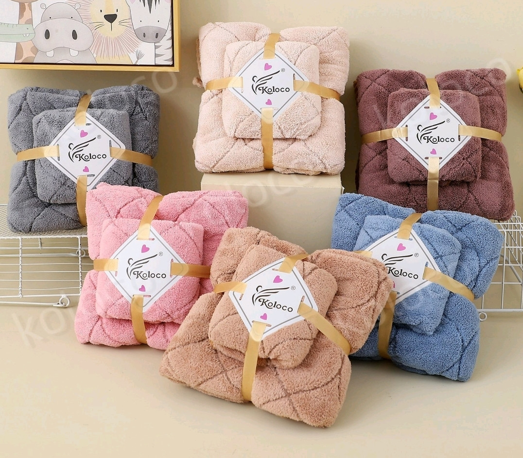 Комплект рушників мікрофібра Однотонні-3 мод. 212, фото 1