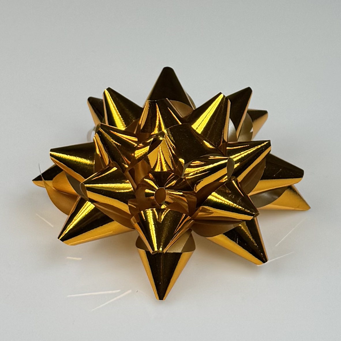 Набір декоративних бантів 13 см, 6 шт, золото металік, фото 1