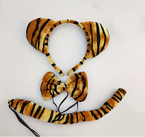 Ободок до костюма Тигр, обруч вушки тигр, тигреня