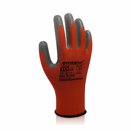 Рукавички робочі нітрил сірий "TRIDENT DQ606B", фото 2