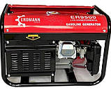 Бензогенератор Erdmann ER 9500 3,8 кВт для резервного електроживлення будинку, ручний пуск, фото 2